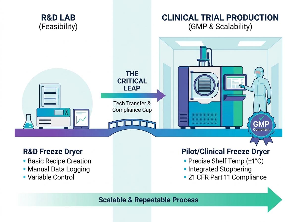 Lyophilisateur pour les essais cliniques et la production en petits lots
