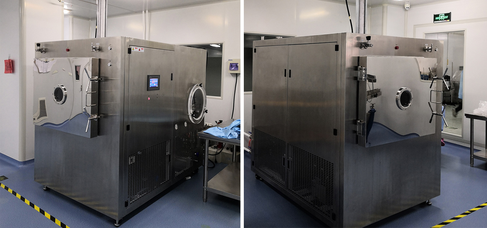 Configuration des &eacute;tag&egrave;res du lyophilisateur de laboratoire et configuration de la capacit&eacute; des flacons